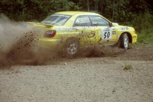 Steve Gingras / Alan Perry Subaru WRX at the SS9 (Heart Lake) spectator area.