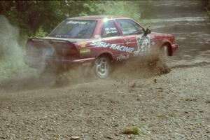 Jake Himes / Silas Himes Nissan Sentra SE-R at the SS9 (Heart Lake) spectator area.