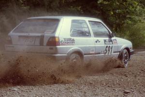 Dave Cizmas / Brady Sturm VW GTI at the SS9 (Heart Lake) spectator area.