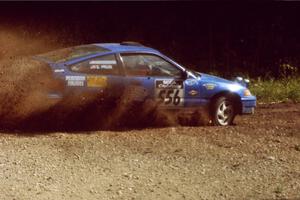 Spencer Prusi / Brian Dondlinger Honda CRX at the SS9 (Heart Lake) spectator area.