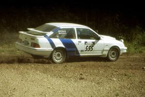 Colin McCleerey / Bill Westrick Ford Merkur XR4Ti at the SS9 (Heart Lake) spectator area.