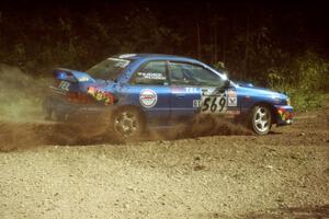 Kazimierz Pudelek / Marek Cichocki Subaru Impreza at the SS9 (Heart Lake) spectator area.