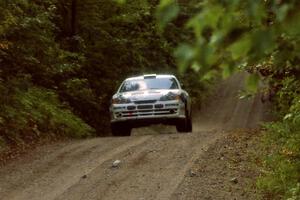 John Lloyd / Pauline Gullick Hyundai Tiburon at speed on SS13, Indian Creek.