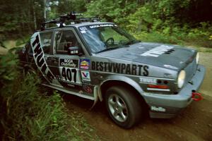 Brooks Freehill / Sean Elliot VW Jetta at a 90-right on SS13, Indian Creek.