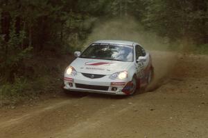 Mark Tabor / Kevin Poirier Acura RSX Type S at a 90-right on SS13, Indian Creek.