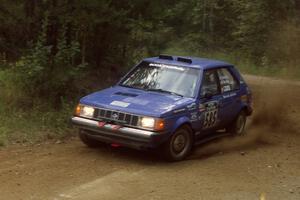 Dave Sterling / Stacy Sterling Dodge Omni GLH-S at a 90-right on SS13, Indian Creek.