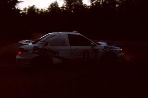 Jonathan Bottoms / Carolyn Bosley Subaru WRX on SS14, South Smoky Hills.