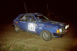 Dave Sterling / Stacy Sterling Dodge Omni GLH-S on SS14, South Smoky Hills.