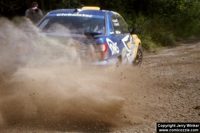 Pat Richard / Nathalie Richard Subaru WRX at the SS9 (Heart Lake) spectator area.