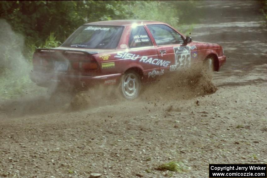 Jake Himes / Silas Himes Nissan Sentra SE-R at the SS9 (Heart Lake) spectator area.