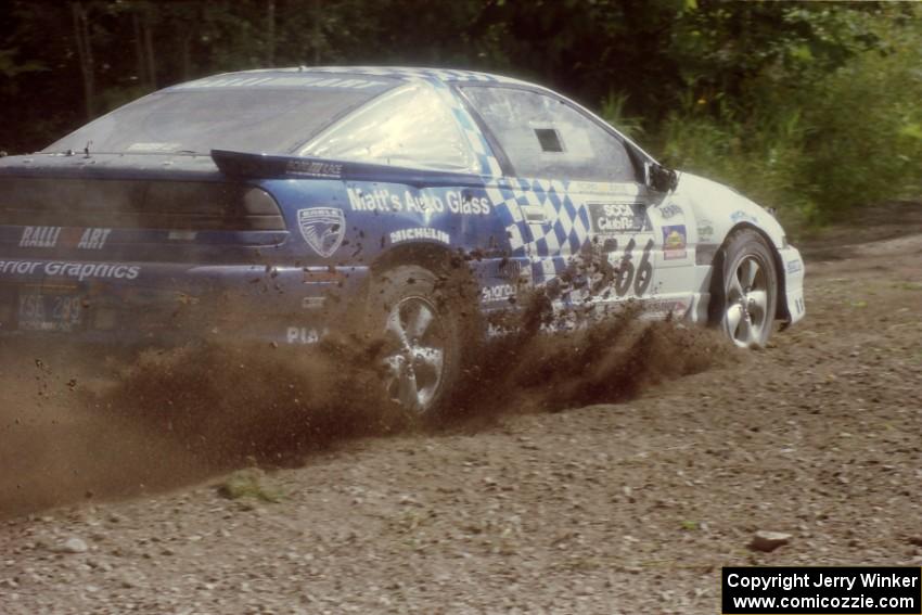 Matt Huuki / Scott Carlborn Eagle Talon TSi at the SS9 (Heart Lake) spectator area.