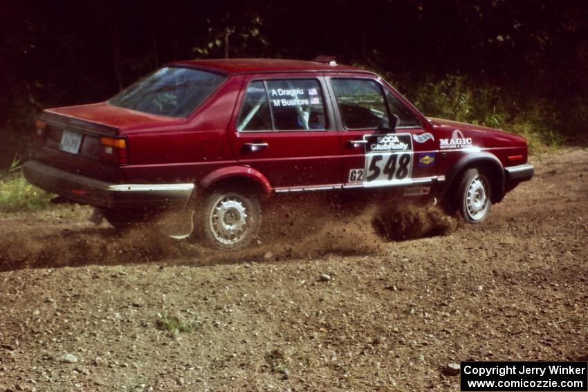 Matt Bushore / Alin Dragoiu VW Jetta at the SS9 (Heart Lake) spectator area.