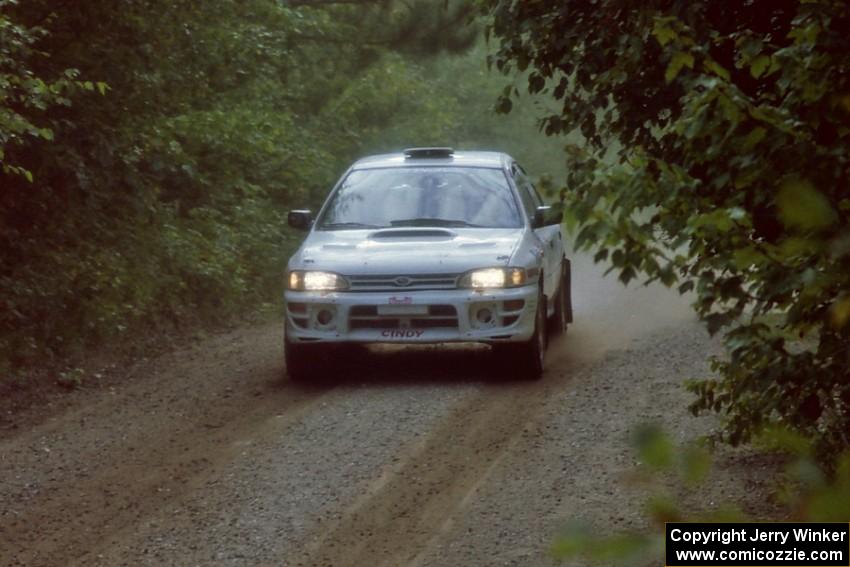 Henry Krolikowski / Cindy Krolikowski Subaru WRX at speed on SS13, Indian Creek.