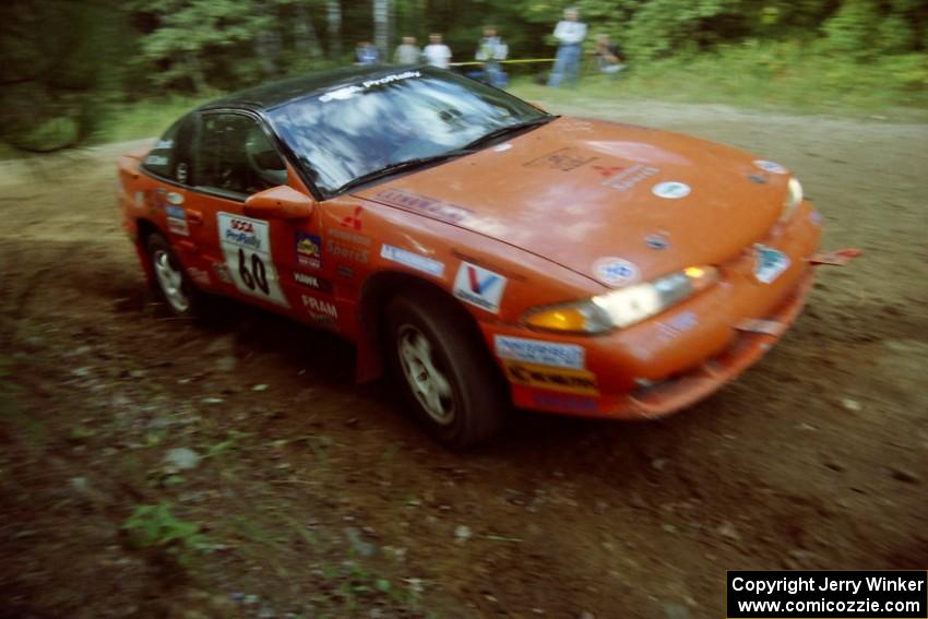 Bruce Davis / Jimmy Brandt Mitsubishi Eclipse at a 90-right on SS13, Indian Creek.