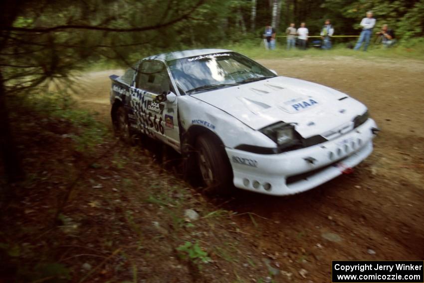 Matt Huuki / Scott Carlborn Eagle Talon TSi at a 90-right on SS13, Indian Creek.