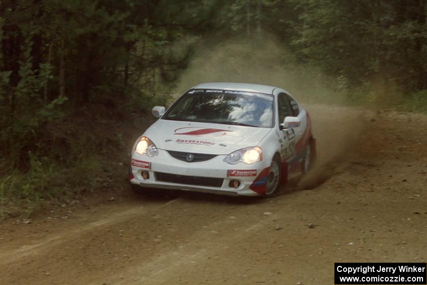 Mark Tabor / Kevin Poirier Acura RSX Type S at a 90-right on SS13, Indian Creek.