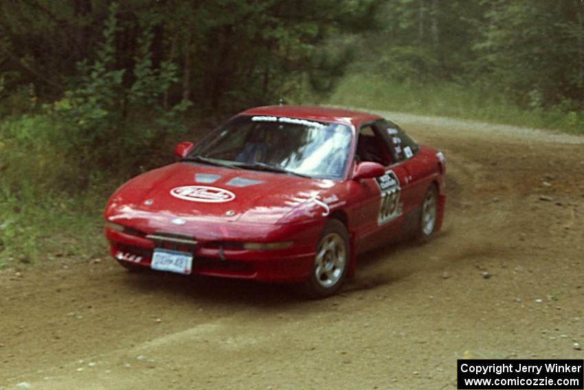 Erick Nelson / Barry Ptak Ford Probe GT at a 90-right on SS13, Indian Creek.