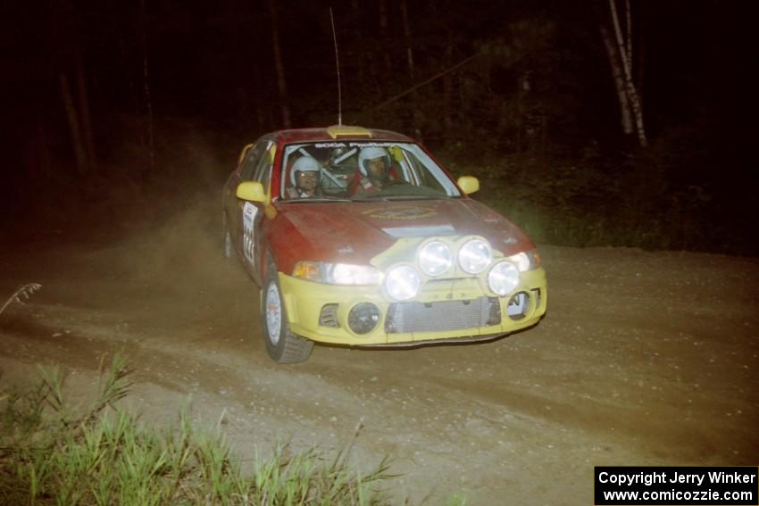 Dennis Martin / Kim DeMotte Mitsubishi Lancer Evo IV on SS14, South Smoky Hills.