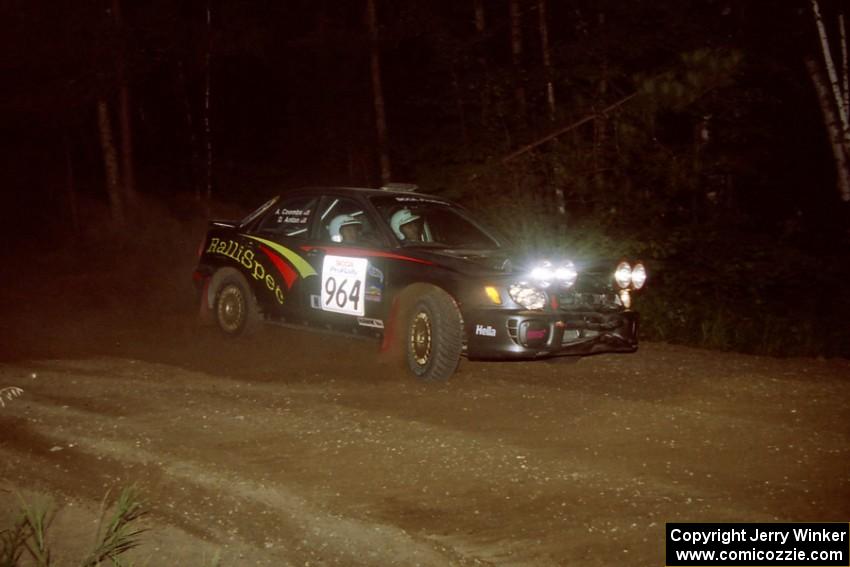 Dave Anton / Andrew Coombs Subaru WRX STi on SS14, South Smoky Hills.