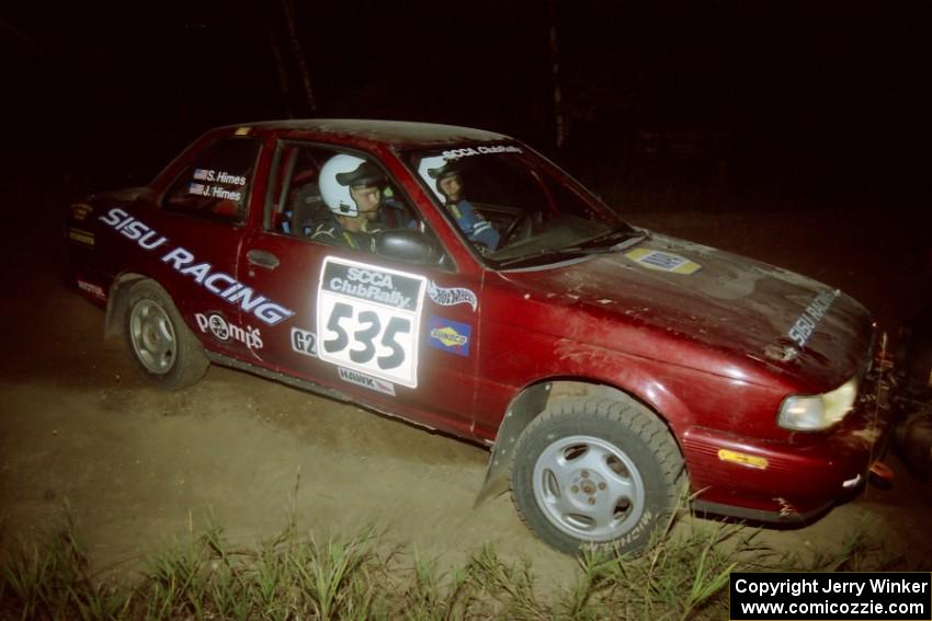 Jake Himes / Silas Himes Nissan Sentra SE-R on SS14, South Smoky Hills.