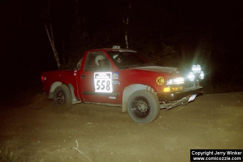 Jim Cox / Richard Donovan Chevy S-10 on SS14, South Smoky Hills.