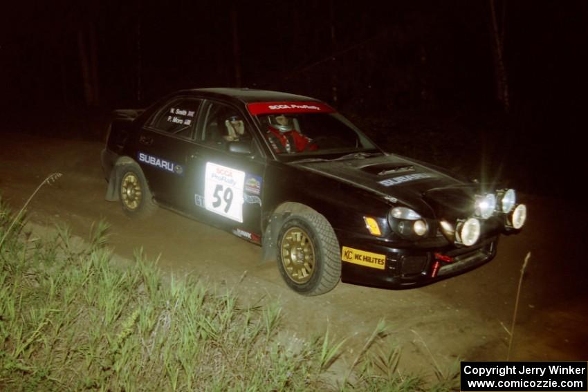 Pat Moro / Neil Smith Subaru WRX on SS14, South Smoky Hills.