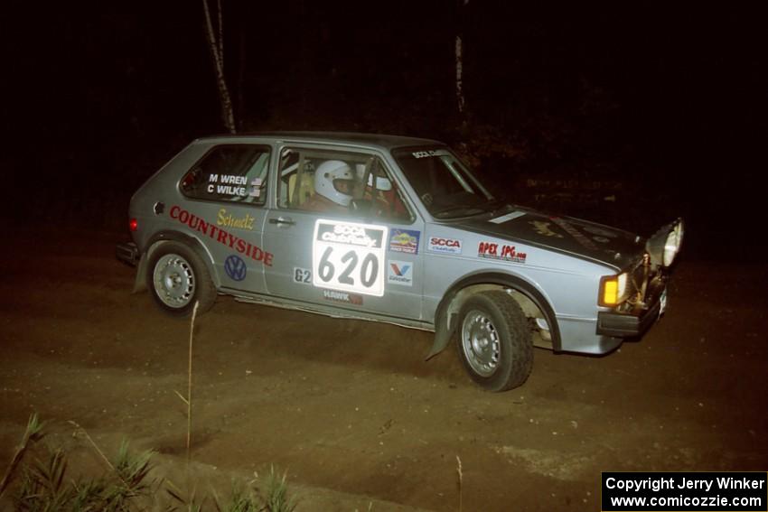 Chris Wilke / Mike Wren VW Rabbit on SS14, South Smoky Hills.