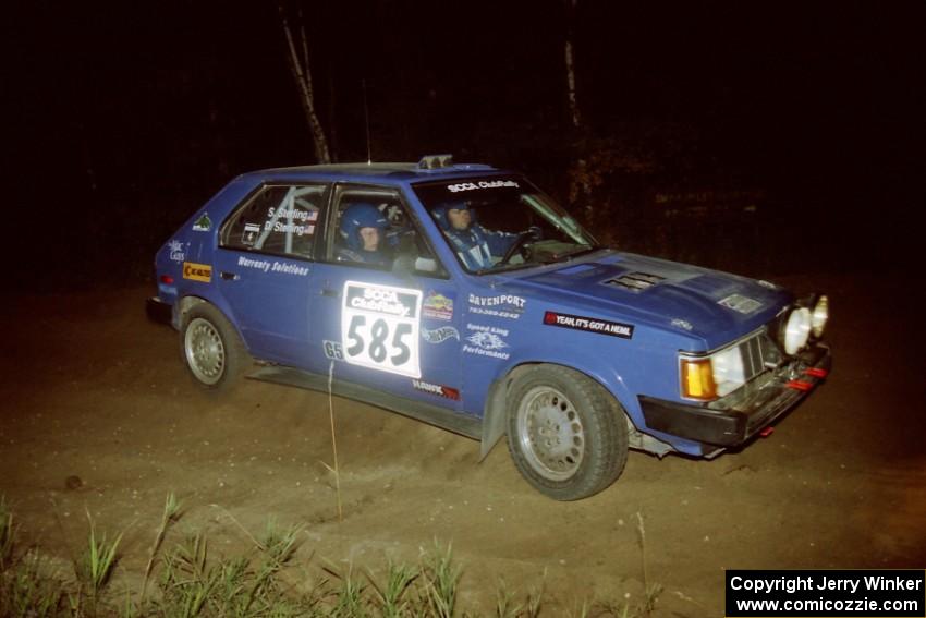 Dave Sterling / Stacy Sterling Dodge Omni GLH-S on SS14, South Smoky Hills.