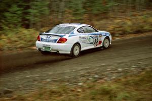 Seamus Burke / Brian Sharkey Hyundai Tiburon near the start of SS1, Herman.