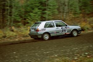 Dave Cizmas / Brady Sturm VW GTI near the start of SS1, Herman.