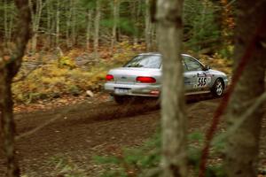 Russ Hodges / Mike Rossey Subaru WRX near the start of SS1, Herman.