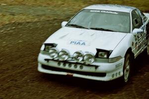 Matt Huuki / Josh Van Den Heuvel Eagle Talon TSi near the start of SS1, Herman.