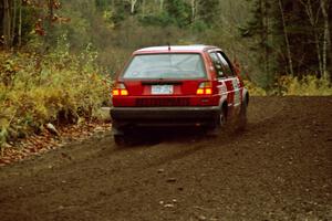 Mark Brown / Ole Holter VW GTI near the start of SS1, Herman.