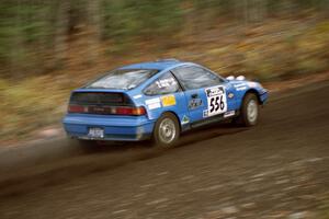 Spencer Prusi / Chuck Kinnunen Honda CRX near the start of SS1, Herman.