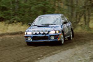 Kazimierz Pudelek / Janusz Jastrzebski Subaru Impreza near the start of SS1, Herman.