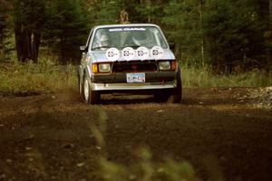 Chris Wilke / Mike Wren VW Rabbit near the start of SS1, Herman.