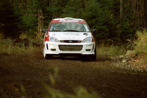 Wojtek Okula / Adam Pelc Ford Focus near the start of SS1, Herman.