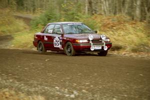 Ben Hanka / Greg Hanka Mazda Protege near the start of SS1, Herman.