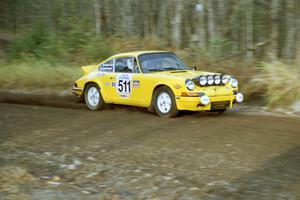 Ryan Johnson / Matt Himes Porsche 911 near the start of SS1, Herman.