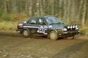 Mike Merbach / Jeff Feldt VW Jetta near the start of SS1, Herman.