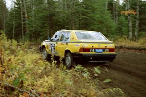 Eric Mozer	 / Jay Efting Alfa-Romeo Milano near the start of SS1, Herman.