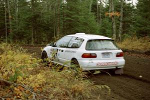 Matt Johnston / John Atsma Honda Civic near the start of SS1, Herman.