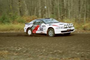 Jay Luikart / Phil Bedard Plymouth Laser near the start of SS1, Herman.