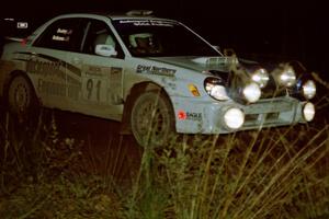 Jonathan Bottoms / Carolyn Bosley Subaru WRX on SS3, Estes Lake.