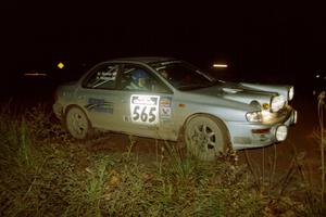 Russ Hodges / Mike Rossey Subaru WRX on SS3, Estes Lake.