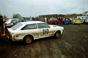 Steve Peacock / Liz Peacock Toyota Corolla at the Quincy Mine parc expose on day two.