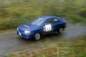 Bob Olson / Rebecca Greek Subaru Impreza 2.5RS on SS8, Gratiot Lake.