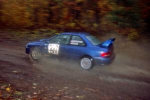 Justin Wollerman / Brian Scott Subaru Impreza 2.5RS on SS8, Gratiot Lake.