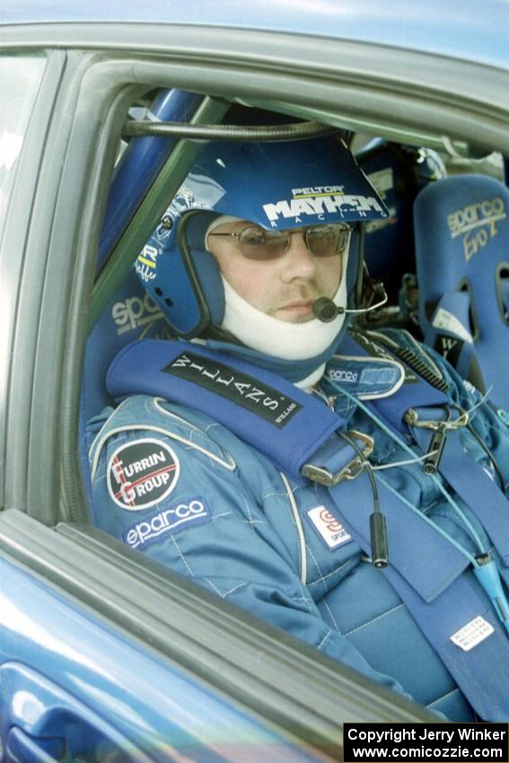 Jeff Secor navigated for Mark Utecht in Mark's Subaru WRX.