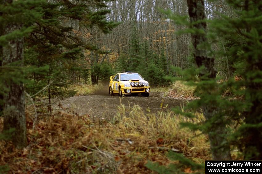 Doug Havir / Scott Putnam Subaru WRX STi near the start of SS1, Herman.